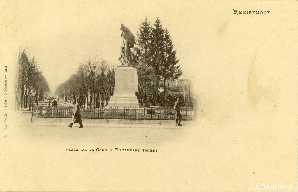 Remiremont. - Place de la Gare & Boulevard Thiers.JPG